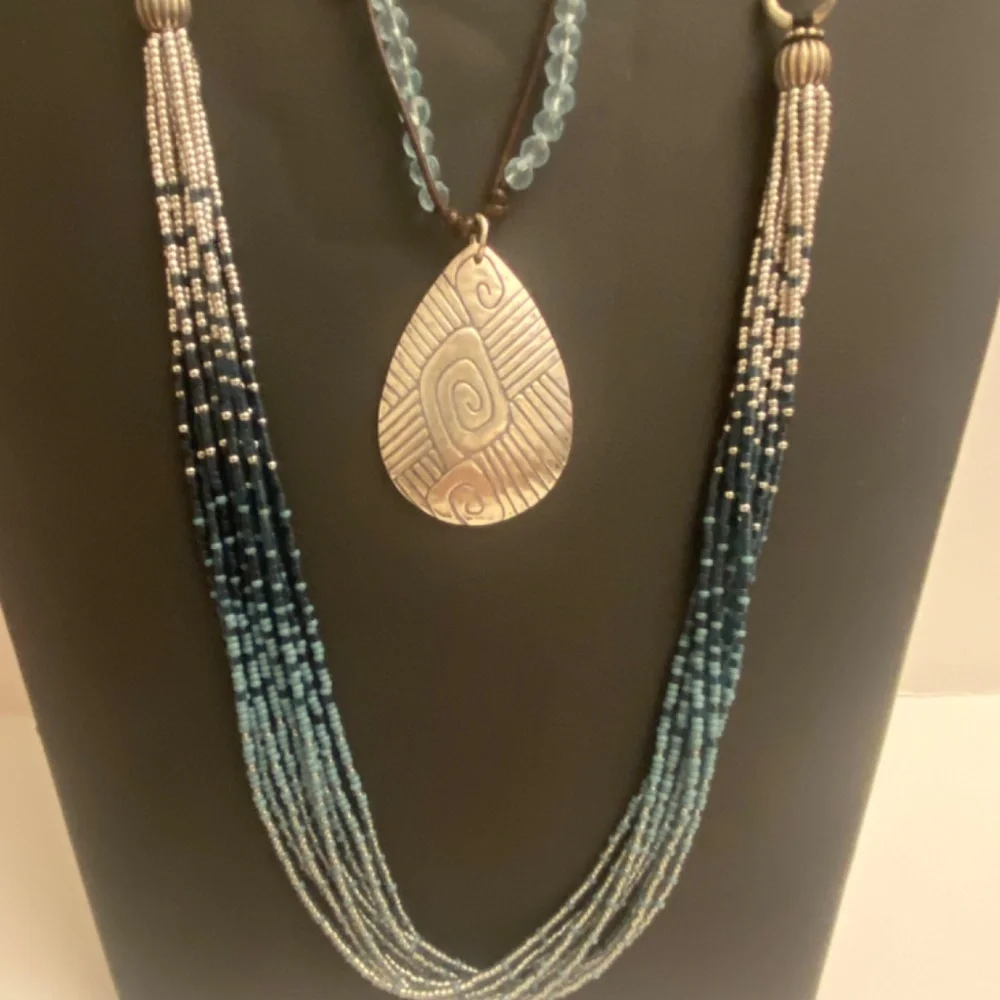 Silpada Retired Multi-Stone Seed Bead Sterling Necklace N2069